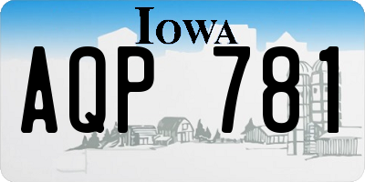 IA license plate AQP781