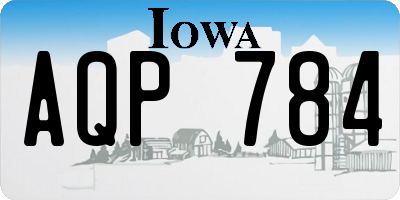 IA license plate AQP784