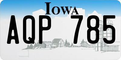 IA license plate AQP785