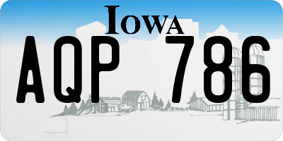 IA license plate AQP786