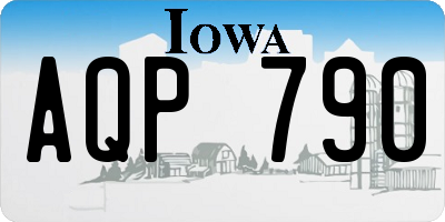 IA license plate AQP790