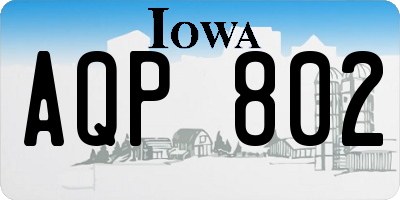 IA license plate AQP802