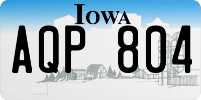IA license plate AQP804