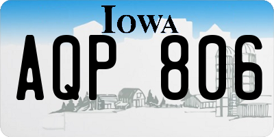 IA license plate AQP806