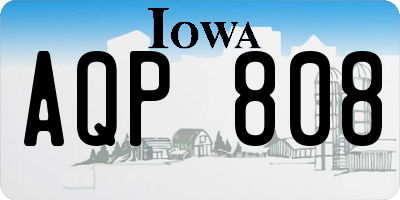 IA license plate AQP808