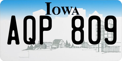 IA license plate AQP809