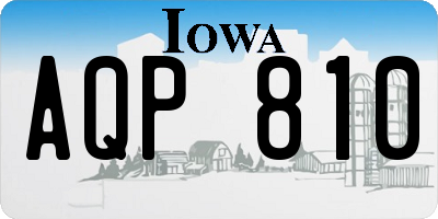 IA license plate AQP810