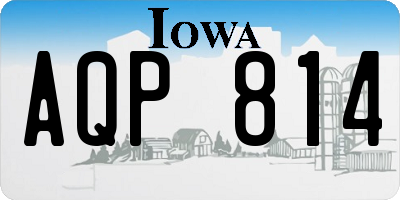 IA license plate AQP814