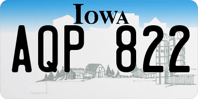 IA license plate AQP822