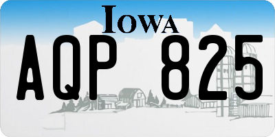 IA license plate AQP825