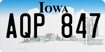 IA license plate AQP847