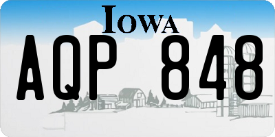 IA license plate AQP848