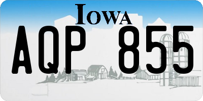 IA license plate AQP855