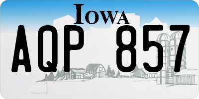 IA license plate AQP857