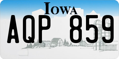IA license plate AQP859