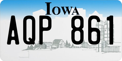 IA license plate AQP861