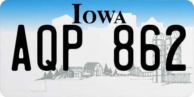 IA license plate AQP862