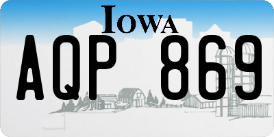 IA license plate AQP869