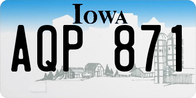 IA license plate AQP871