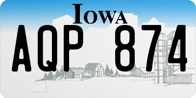IA license plate AQP874