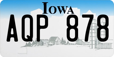 IA license plate AQP878