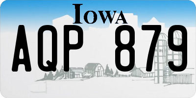 IA license plate AQP879
