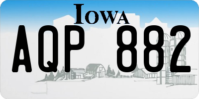 IA license plate AQP882