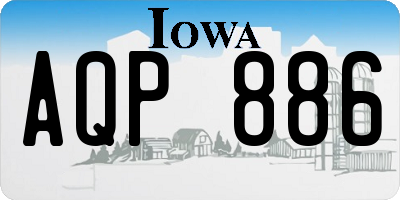 IA license plate AQP886