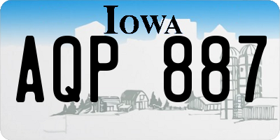 IA license plate AQP887