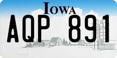 IA license plate AQP891
