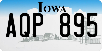 IA license plate AQP895