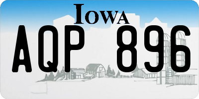IA license plate AQP896