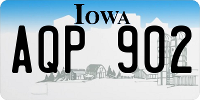 IA license plate AQP902