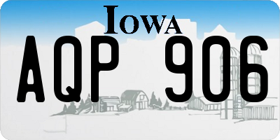 IA license plate AQP906