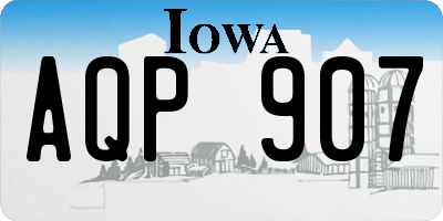 IA license plate AQP907