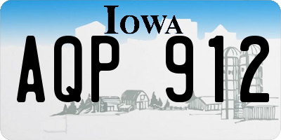 IA license plate AQP912