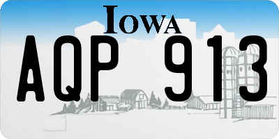 IA license plate AQP913