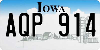 IA license plate AQP914