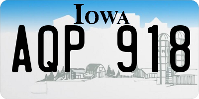 IA license plate AQP918