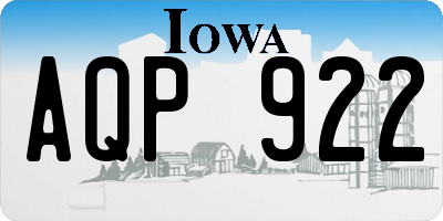 IA license plate AQP922