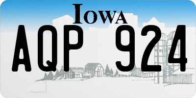 IA license plate AQP924