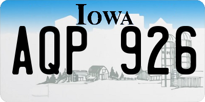 IA license plate AQP926