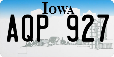 IA license plate AQP927