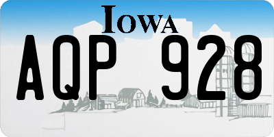 IA license plate AQP928