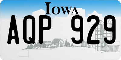 IA license plate AQP929
