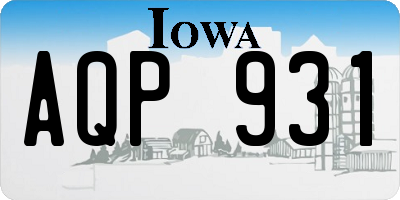 IA license plate AQP931