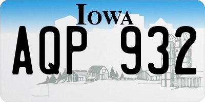 IA license plate AQP932