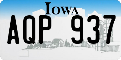 IA license plate AQP937