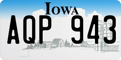IA license plate AQP943