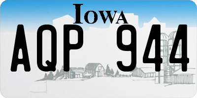 IA license plate AQP944